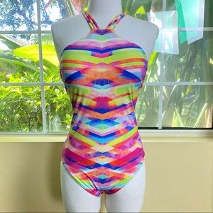 Seafolly Prismatic High Neck Maillot
